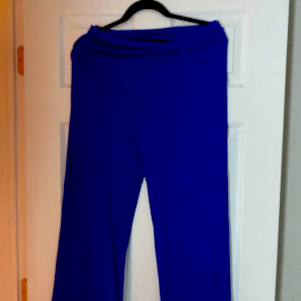 NWOT - Royal Blue ruffled bell bottoms